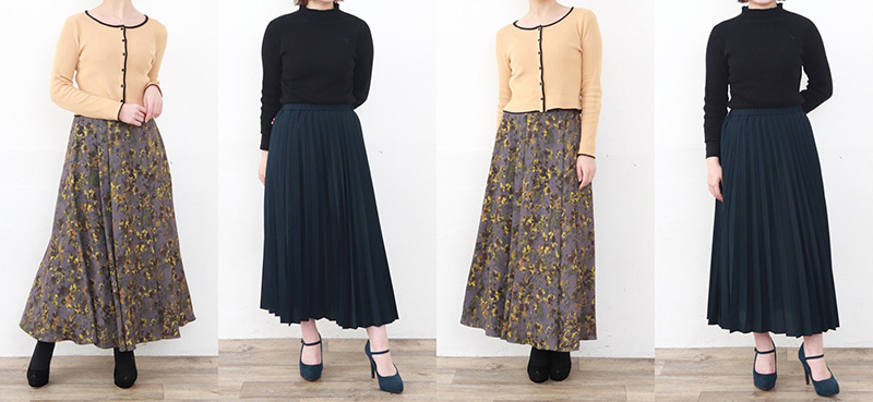 モデルポージング比較写真